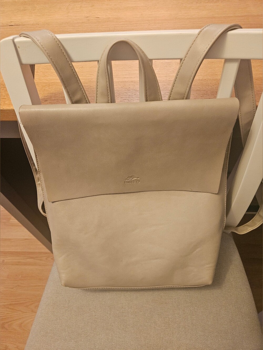 Roots 73 Tan Leather Flap Backpack